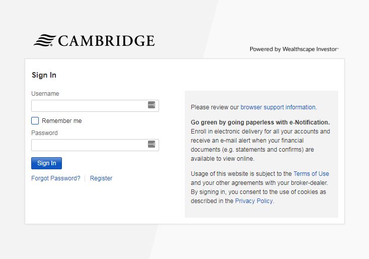 wealthscape screenshot